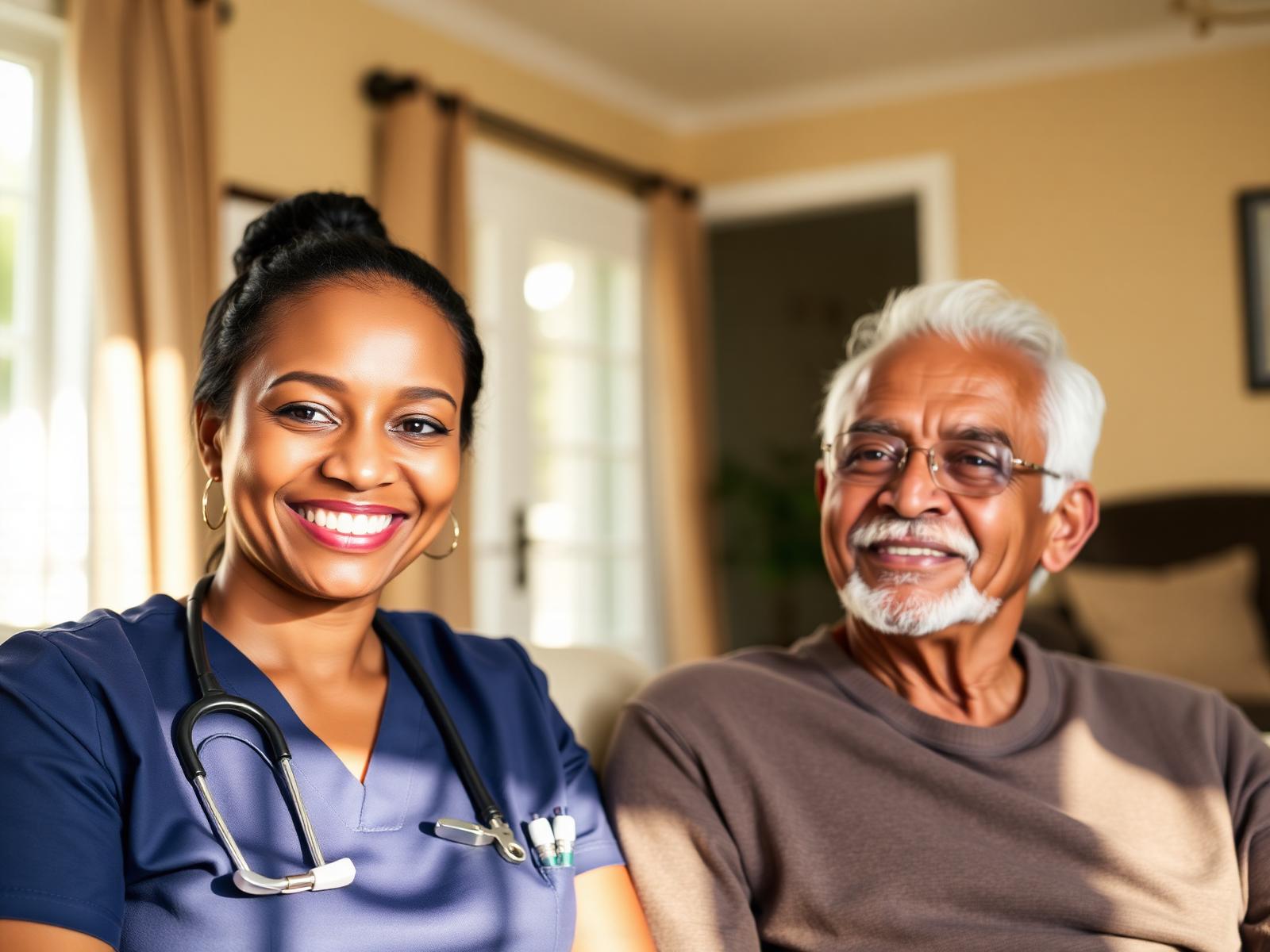 Giir Home caregiver with a client at home